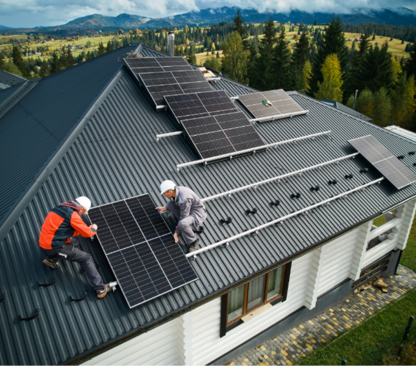 Photovoltaik-Panels installieren